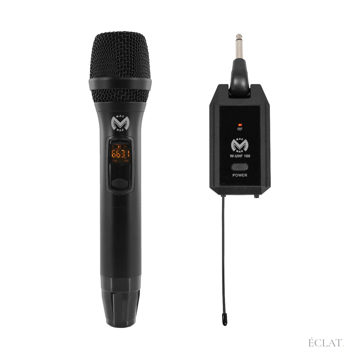 Location micro sans fil UHF avec son récepteur à brancher en jack