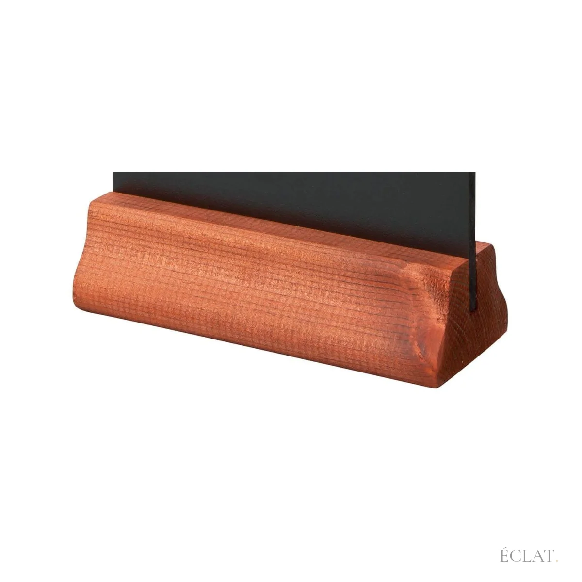 Socle en bois finition acajou du chevalet de table ardoise