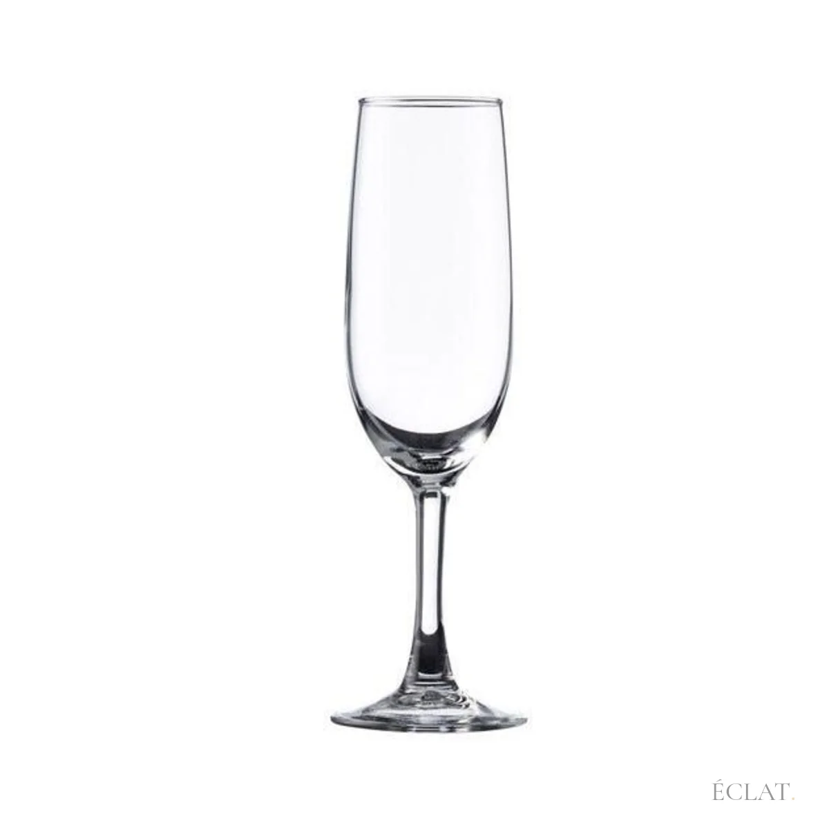 Location flûte à champagne de 17 cl en verre trempé, calice élancé