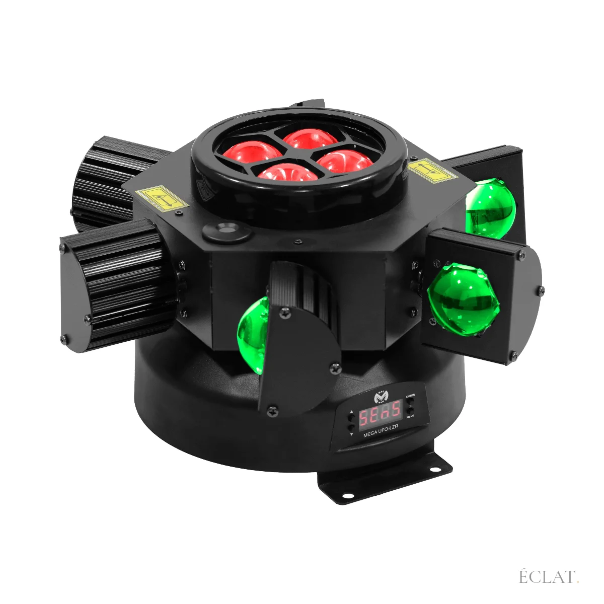Location jeu de lumière laser et LED 3 en 1, faisceaux rouges et lasers verts allumés