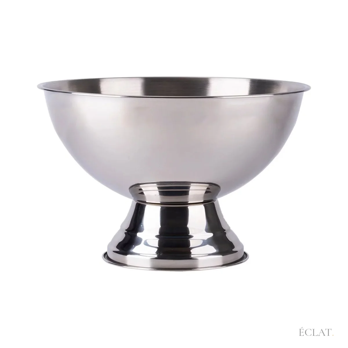 Location vasque à champagne en inox poli sur pied, Ø 34 cm